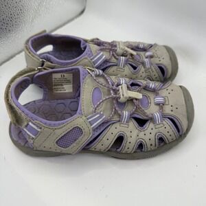 Khombu Sport Sandals Water Shoes Hiking Active Play Gray Purple Size 13